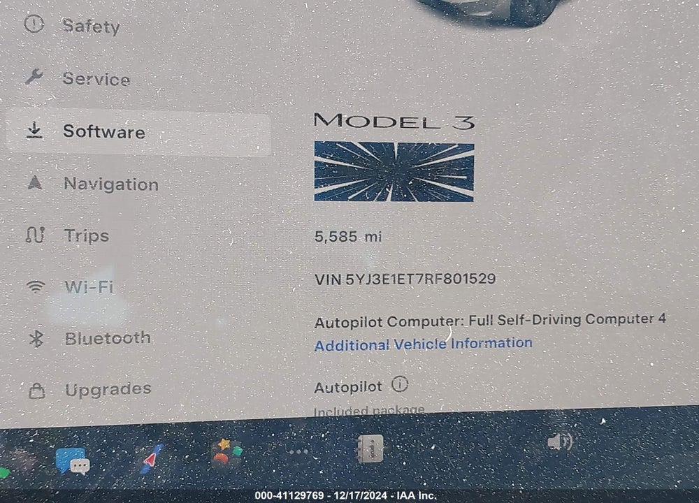 2024 TESLA MODEL 3 PERFORMANCE ALL-WHEEL DRIVE VIN: 5YJ3E1ET7RF801529