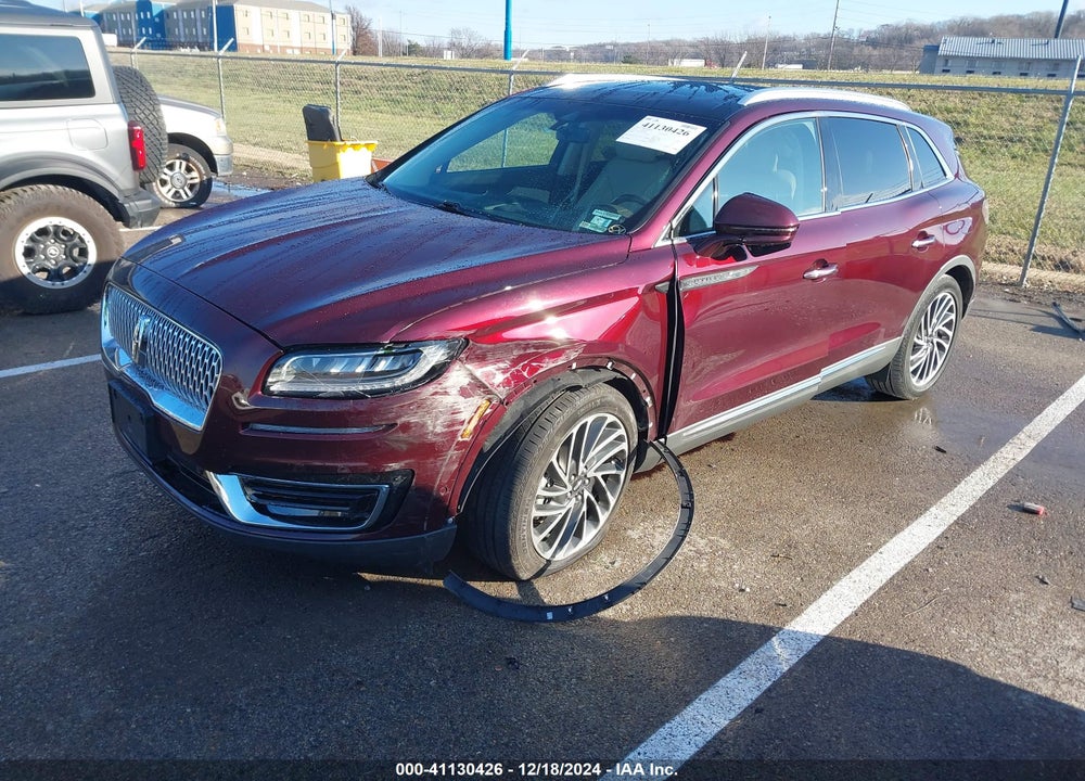 2019 LINCOLN NAUTILUS RESERVE VIN: 2LMPJ6L98KBL58652