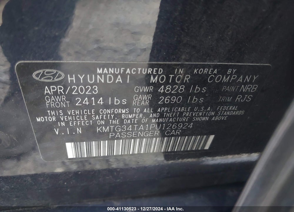 2023 GENESIS G70 2.0T AWD VIN: KMTG34TA1PU126924