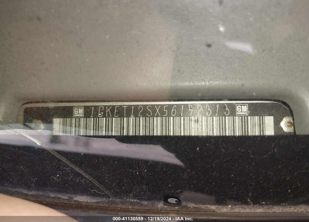2005 GMC ENVOY XUV SLE VIN: 1GKET12SX56192313