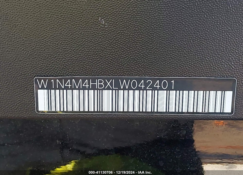 2020 MERCEDES-BENZ GLB 250 4MATIC VIN: W1N4M4HBXLW042401