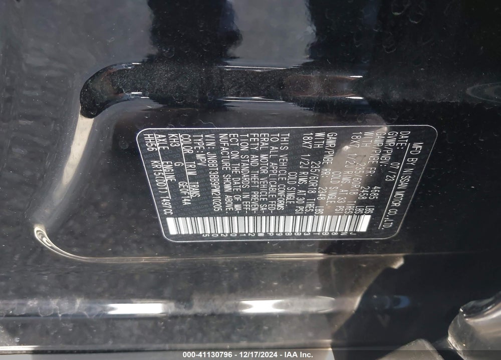 2023 NISSAN ROGUE SV INTELLIGENT AWD VIN: JN8BT3BB9PW210205