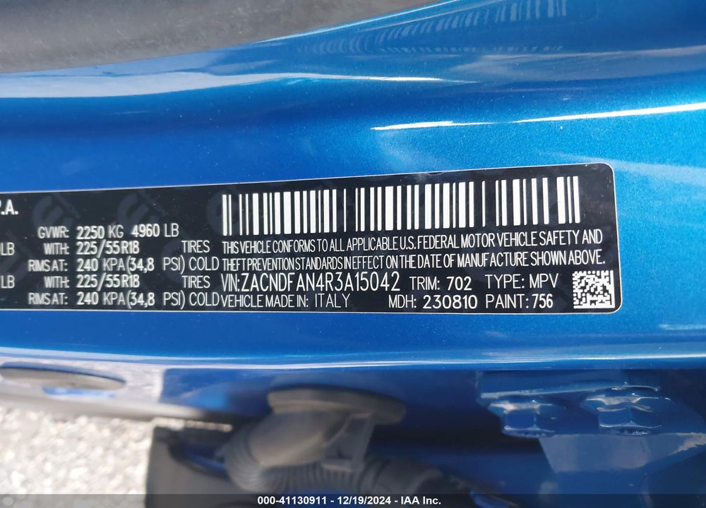 2024 DODGE HORNET GT AWD VIN: ZACNDFAN4R3A15042