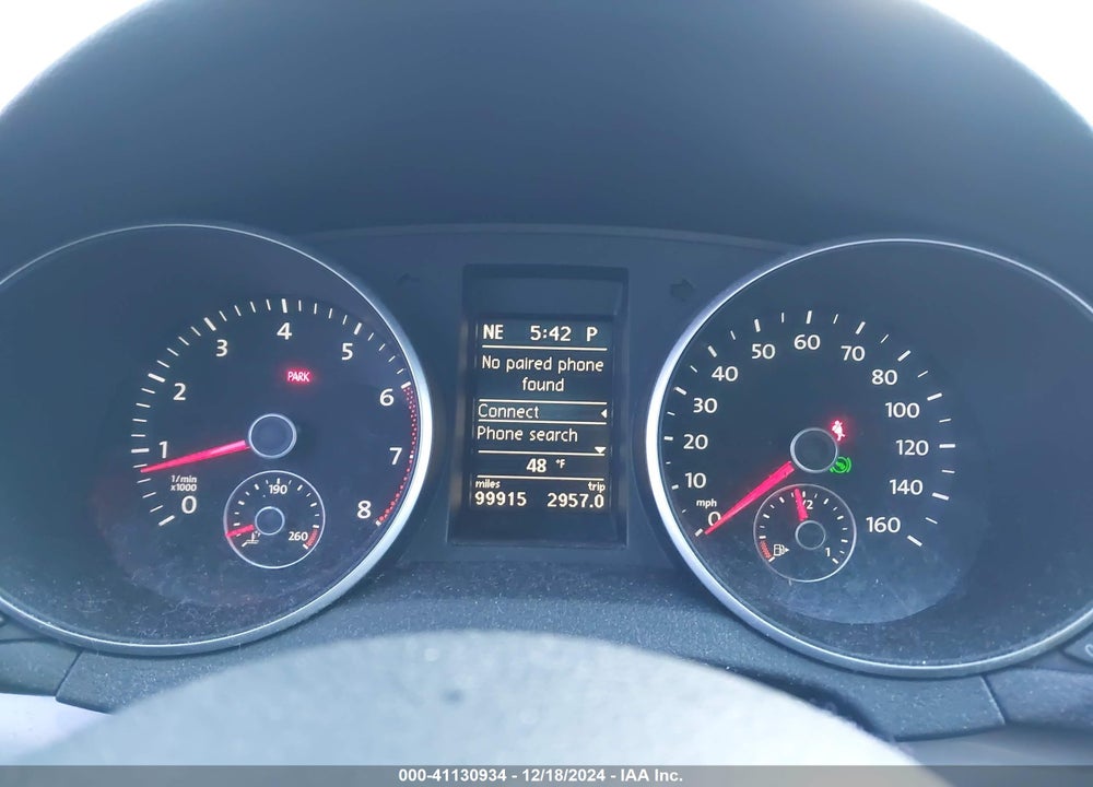 2012 VOLKSWAGEN GOLF 2.5L 4-DOOR VIN: WVWDB7AJ6CW049393