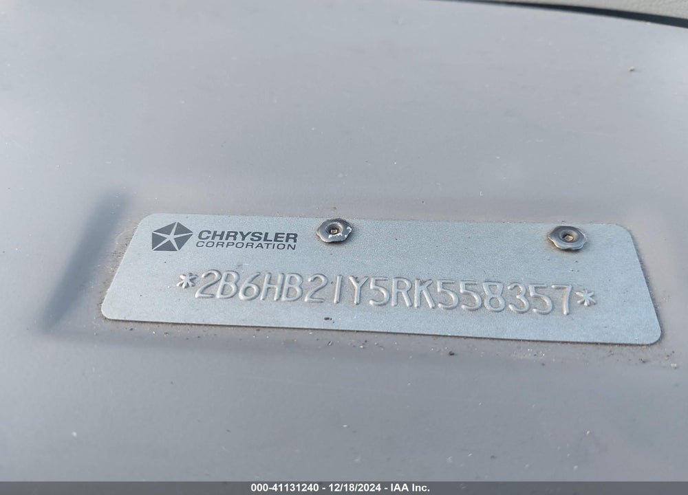 1994 DODGE RAM VAN B250 VIN: 2B6HB21Y5RK558357