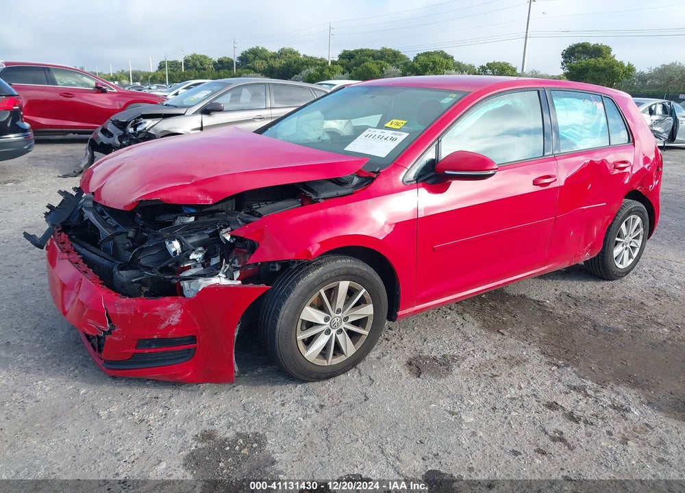 2017 VOLKSWAGEN GOLF VIN: 3VW217AUXHM030001
