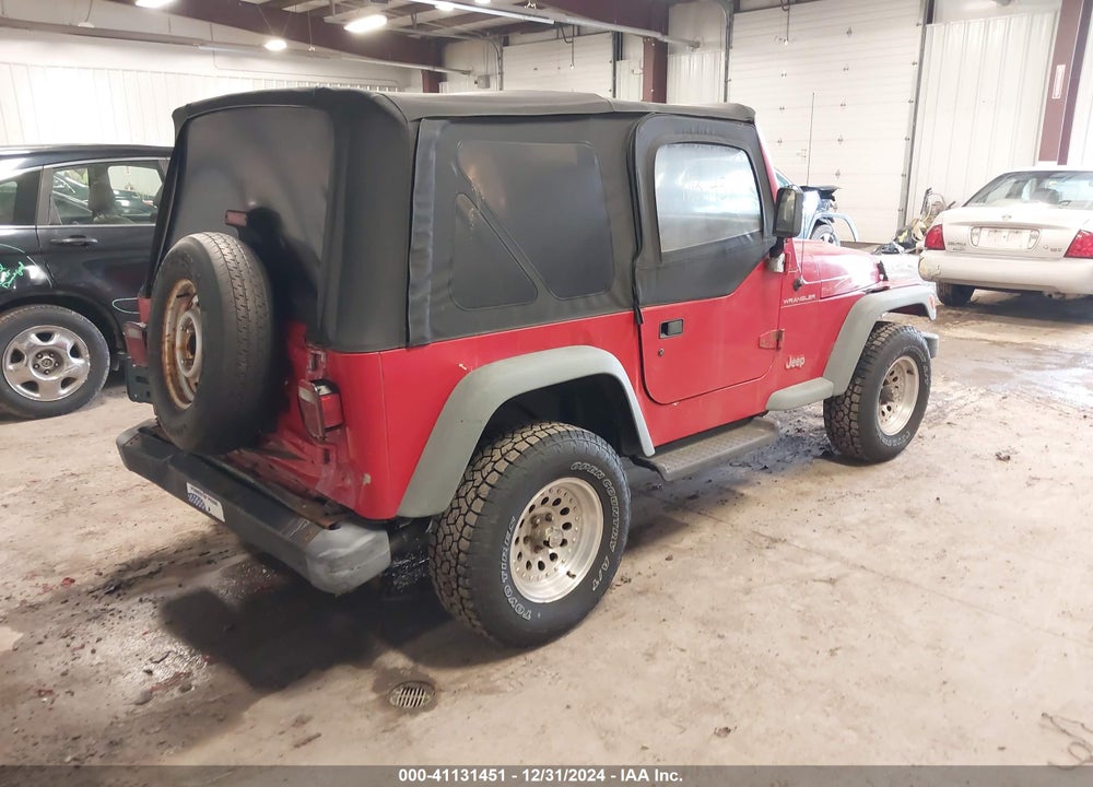 1999 JEEP WRANGLER SE VIN: 1J4FY29P3XP487026