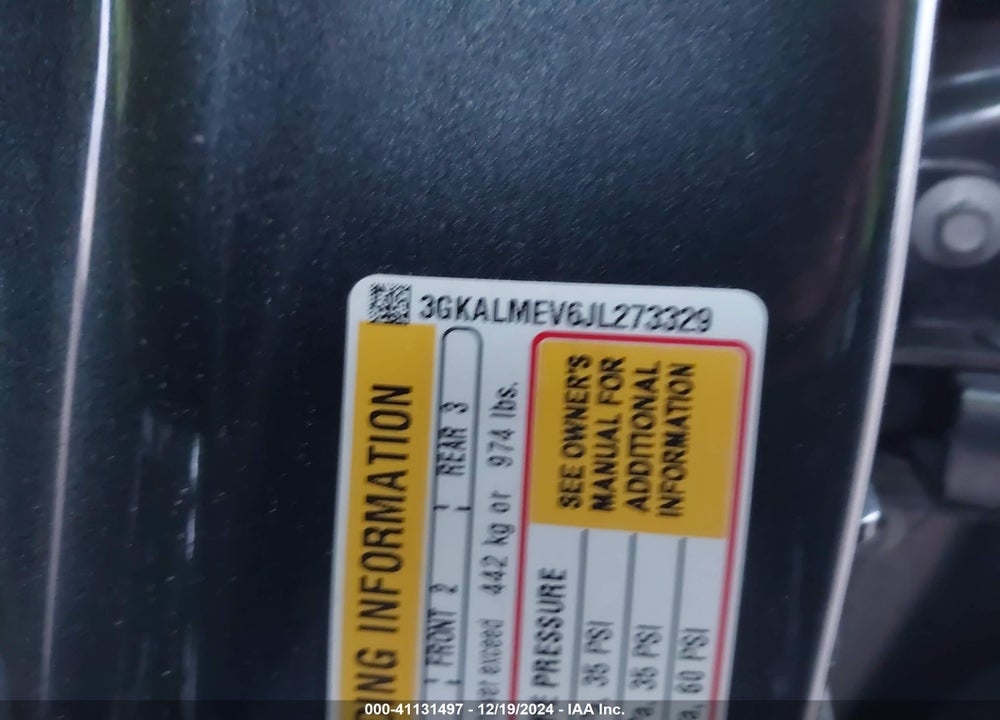 2018 GMC TERRAIN SLE VIN: 3GKALMEV6JL273329