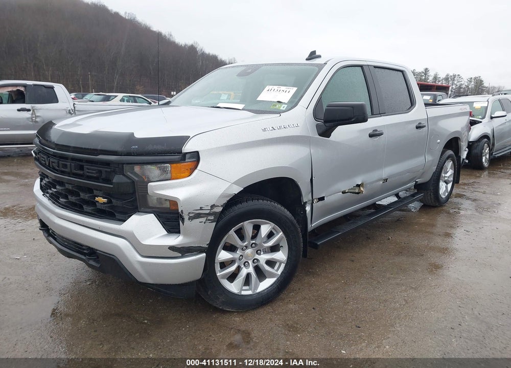 2022 CHEVROLET SILVERADO 1500 4WD SHORT BED CUSTOM VIN: 1GCPDBEK0NZ525815