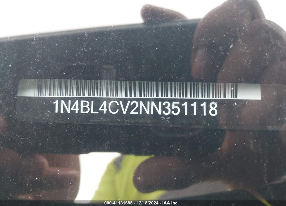 2022 NISSAN ALTIMA SR FWD VIN: 1N4BL4CV2NN351118