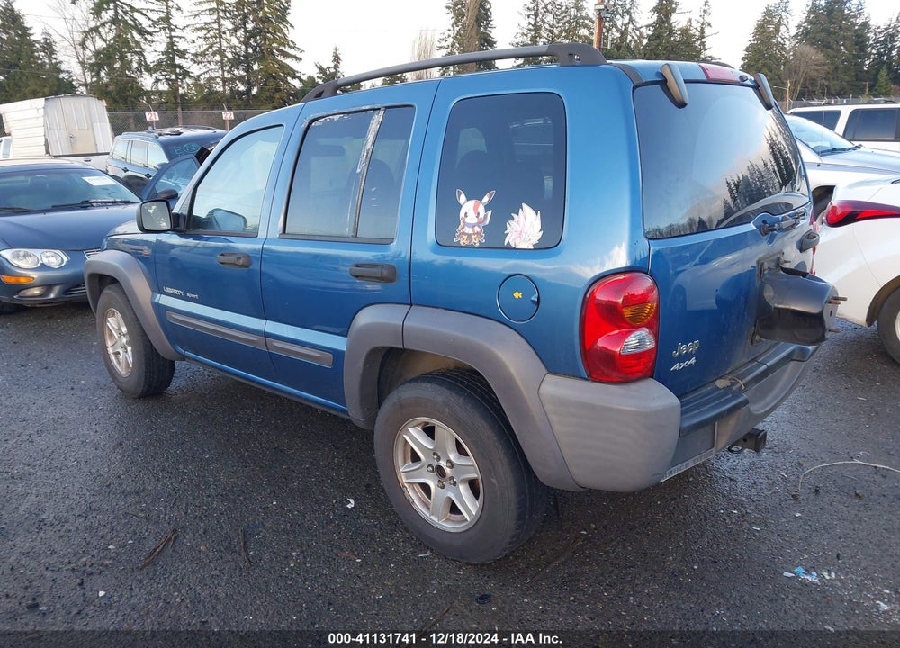 2003 JEEP LIBERTY SPORT VIN: 1J4GL48K93W734537