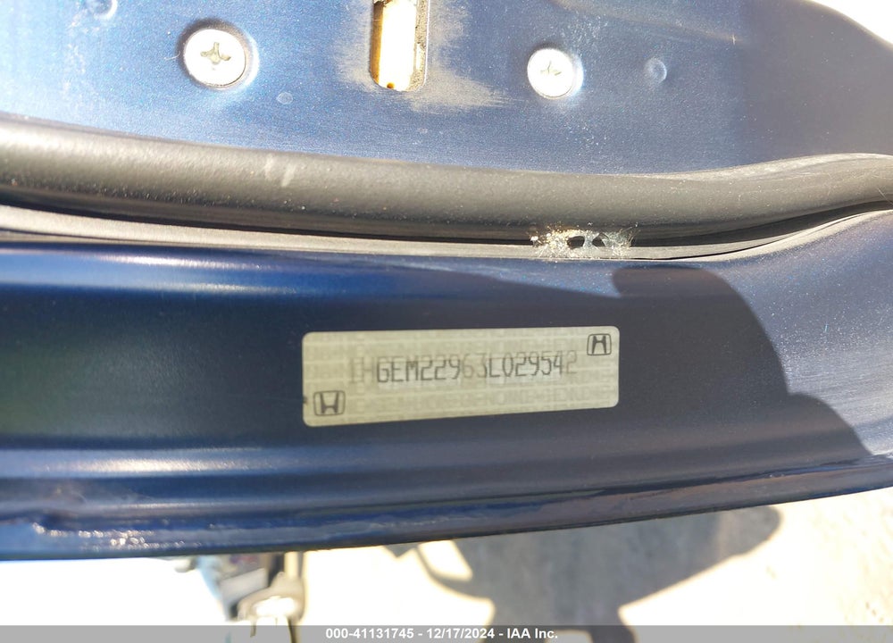2003 HONDA CIVIC EX VIN: 1HGEM22963L029542