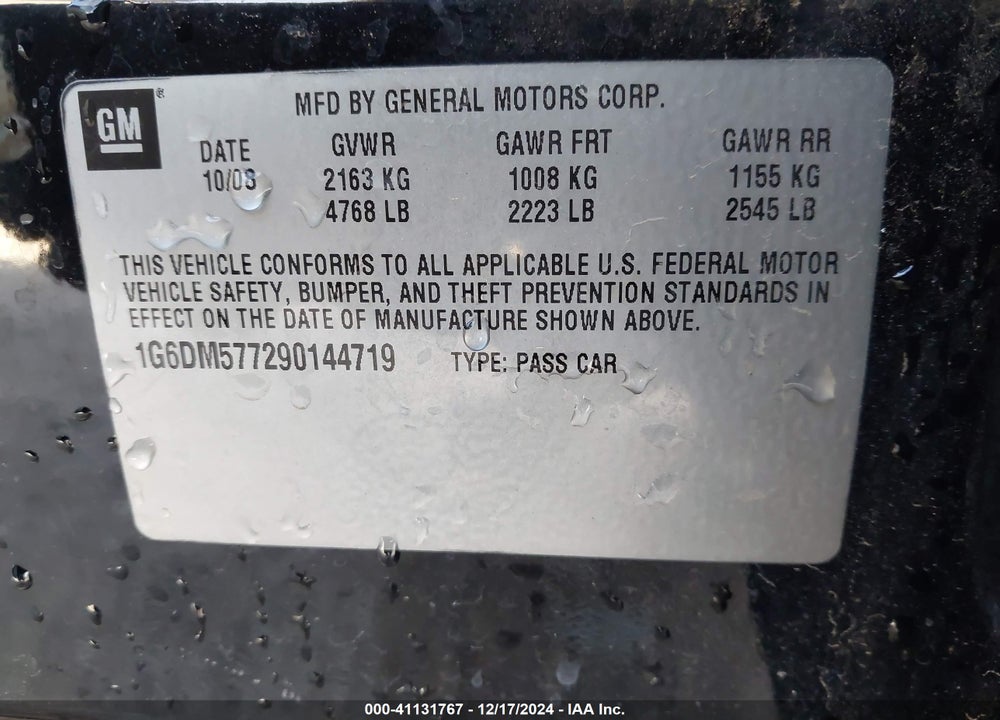 2009 CADILLAC CTS VIN: 1G6DM577290144719