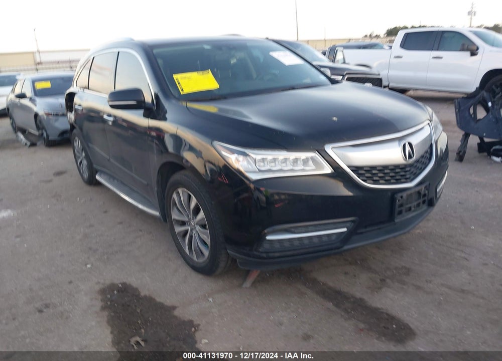2014 ACURA MDX TECHNOLOGY PACKAGE VIN: 5FRYD4H4XEB027753