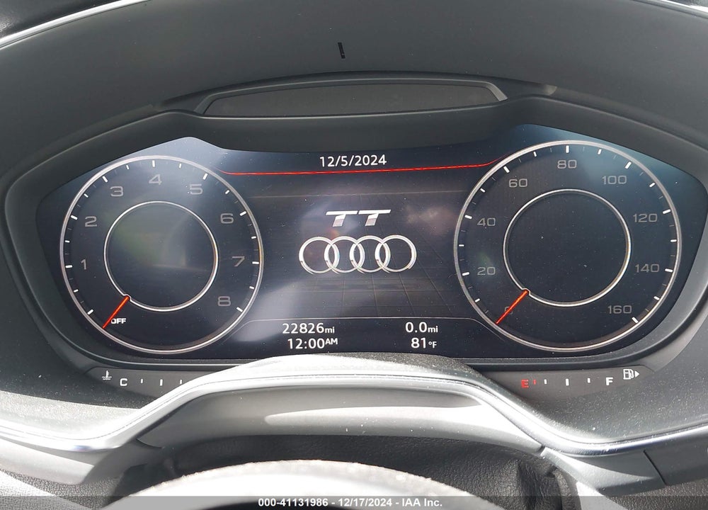 2018 AUDI TT 2.0T VIN: TRUC5AFV8J1008176