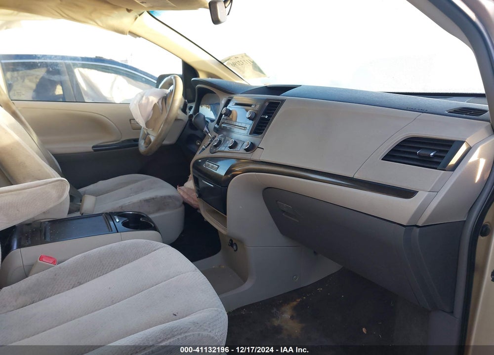 2012 TOYOTA SIENNA LE V6 8 PASSENGER VIN: 5TDKK3DC3CS270009
