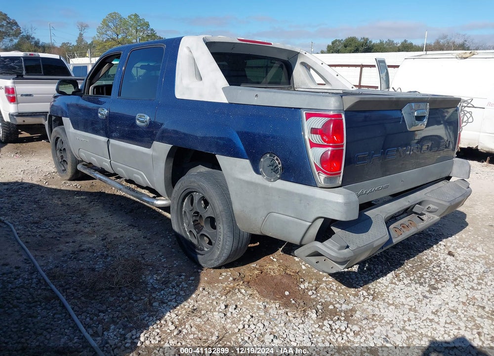 2002 CHEVROLET AVALANCHE 1500 VIN: 3GNEC13T92G231185