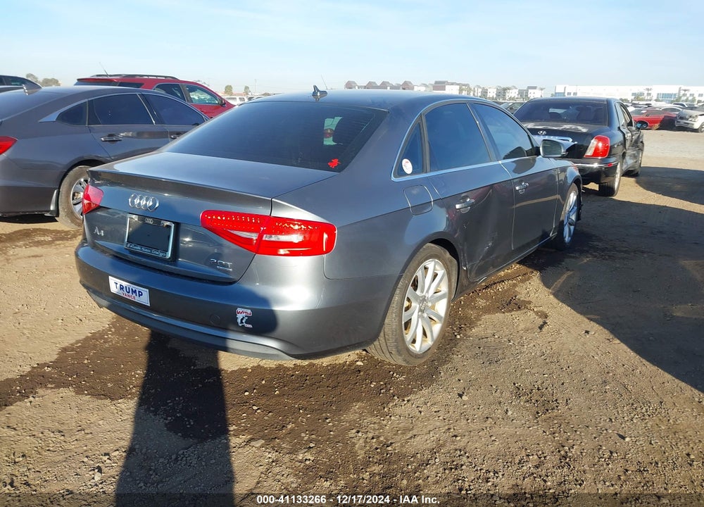 2013 AUDI A4 2.0T PREMIUM VIN: WAUHFAFL6DN018727
