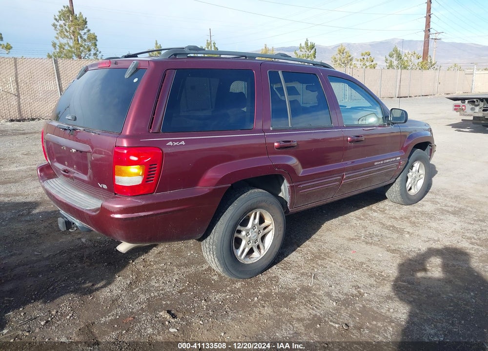 2000 JEEP GRAND CHEROKEE LIMITED VIN: 1J4GW58N8YC164000