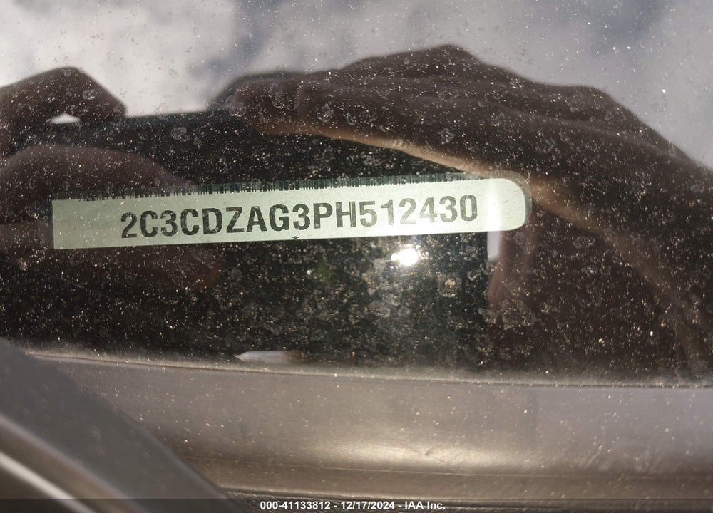 2023 DODGE CHALLENGER SXT VIN: 2C3CDZAG3PH512430