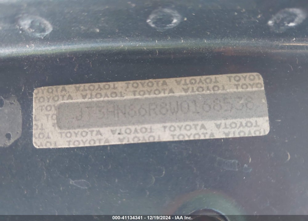 1998 TOYOTA 4RUNNER SR5 V6 VIN: JT3HN86R8W0168538