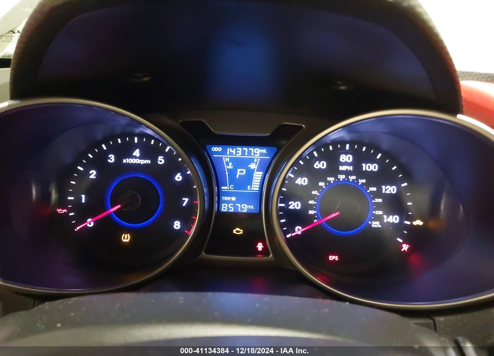 2012 HYUNDAI VELOSTER VIN: KMHTC6AD4CU071414