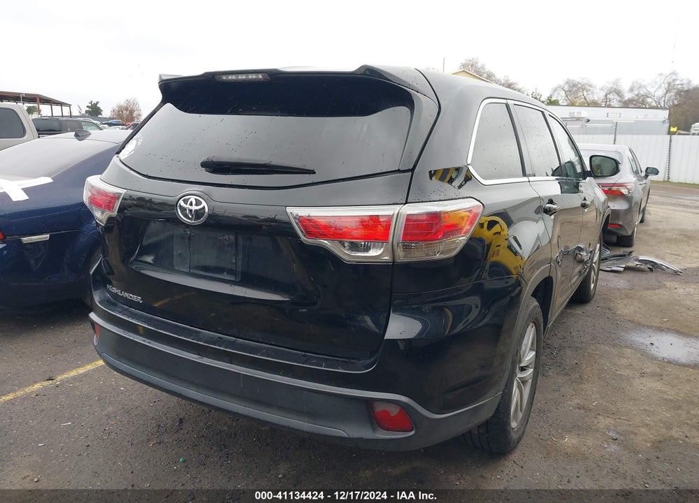 2016 TOYOTA HIGHLANDER LE VIN: 5TDZARFH5GS019348