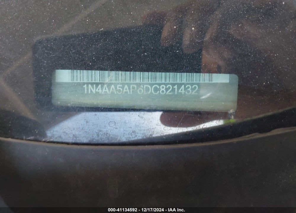 2013 NISSAN MAXIMA VIN: 1N4AA5AP6DC821432
