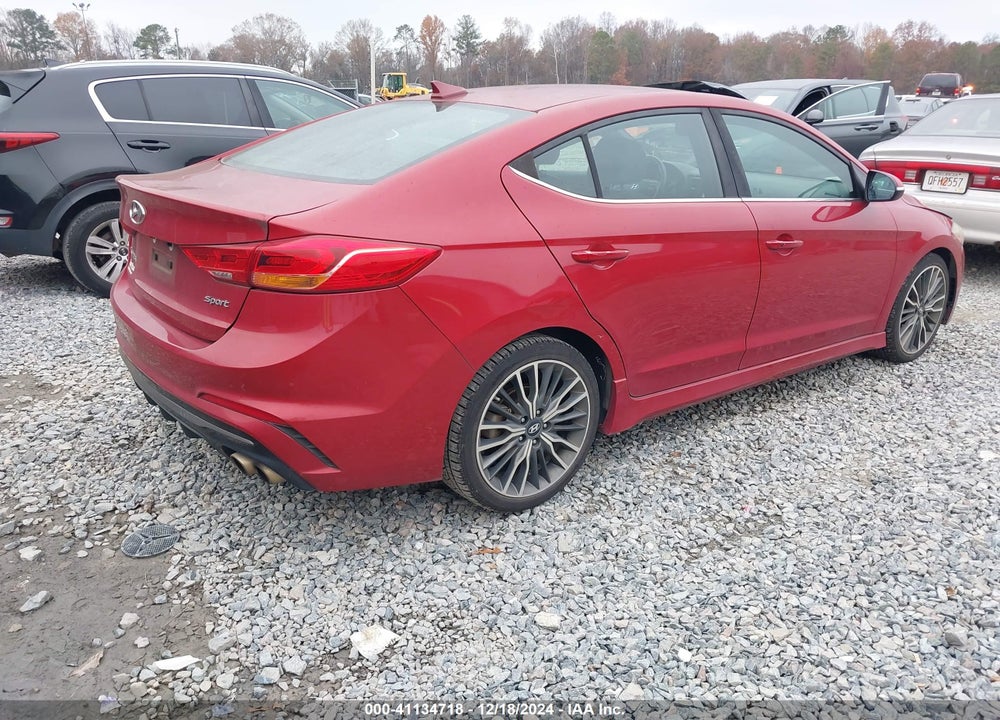 2018 HYUNDAI ELANTRA SPORT VIN: KMHD04LBXJU474114