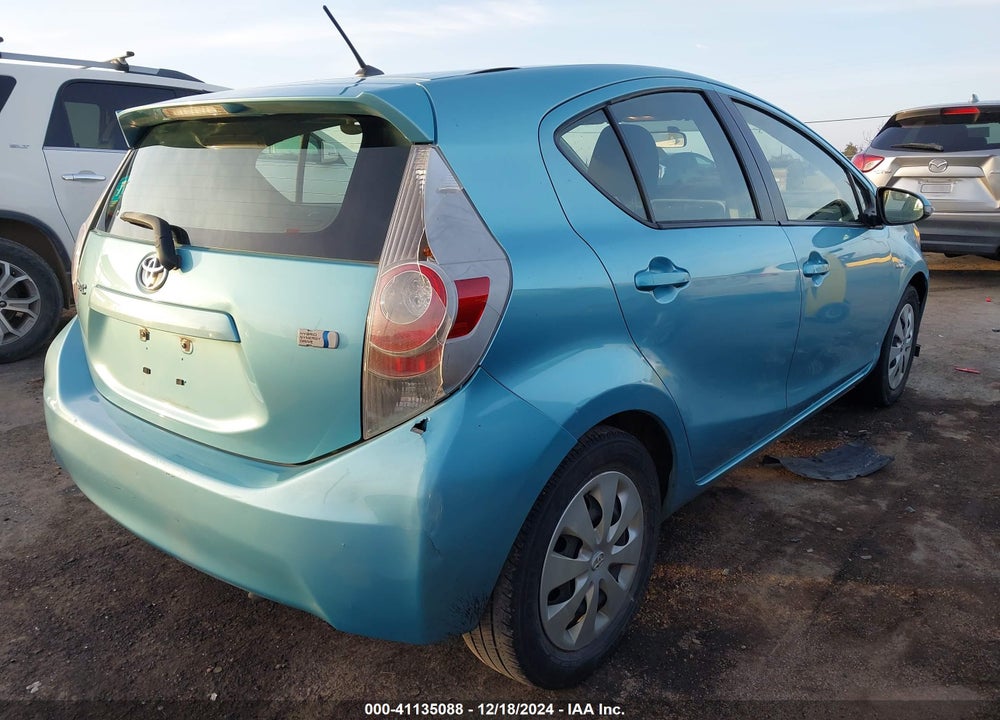 2012 TOYOTA PRIUS C TWO VIN: JTDKDTB38C1010599