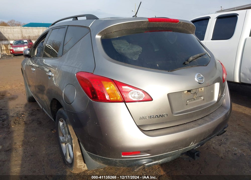 2009 NISSAN MURANO S VIN: JN8AZ18W89W100760