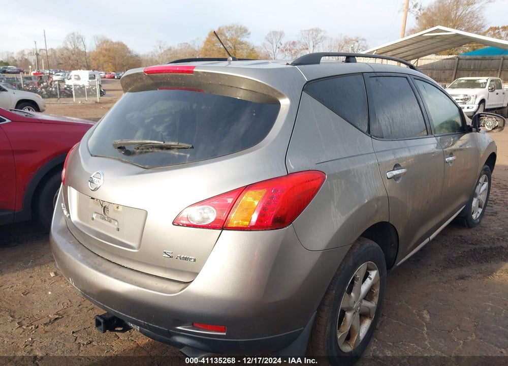 2009 NISSAN MURANO S VIN: JN8AZ18W89W100760