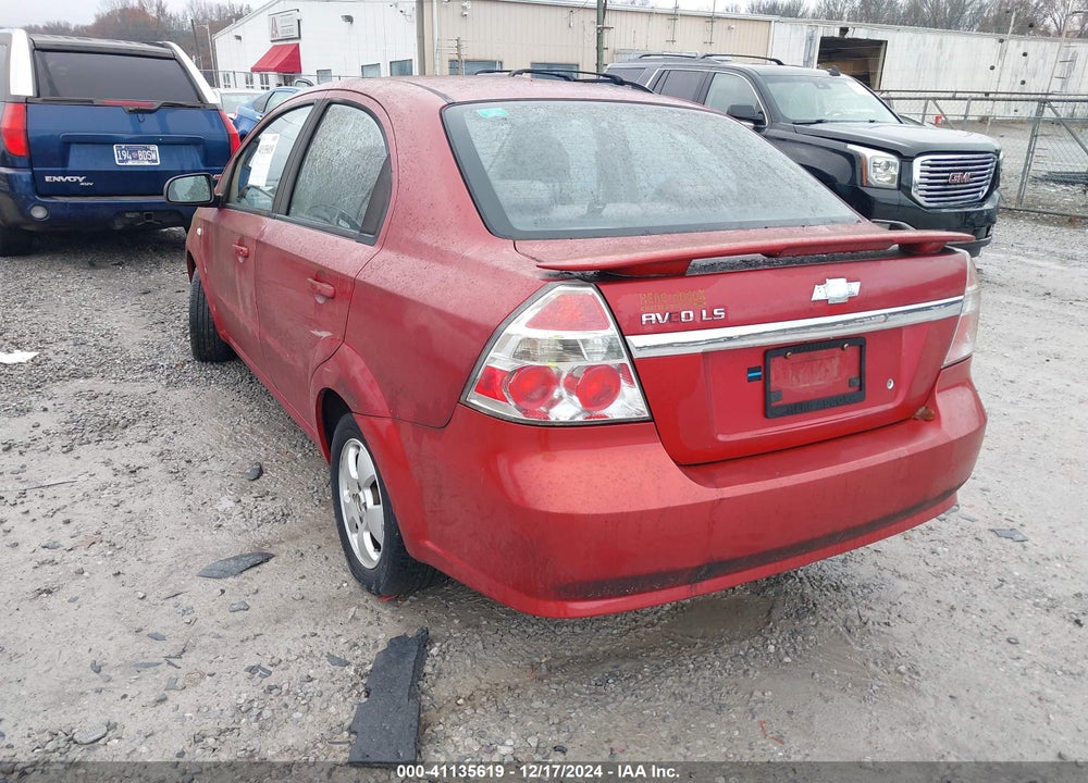 2007 CHEVROLET AVEO LS VIN: KL1TD56677B095754