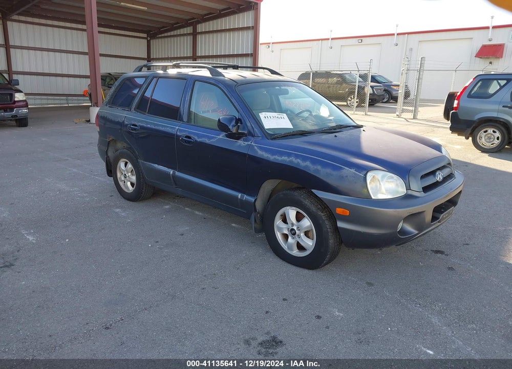 2005 HYUNDAI SANTA FE GLS VIN: KM8SC13D55U943193
