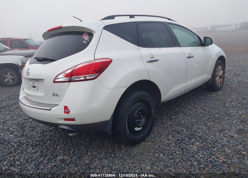 2011 NISSAN MURANO SL VIN: JN8AZ1MU4BW064429