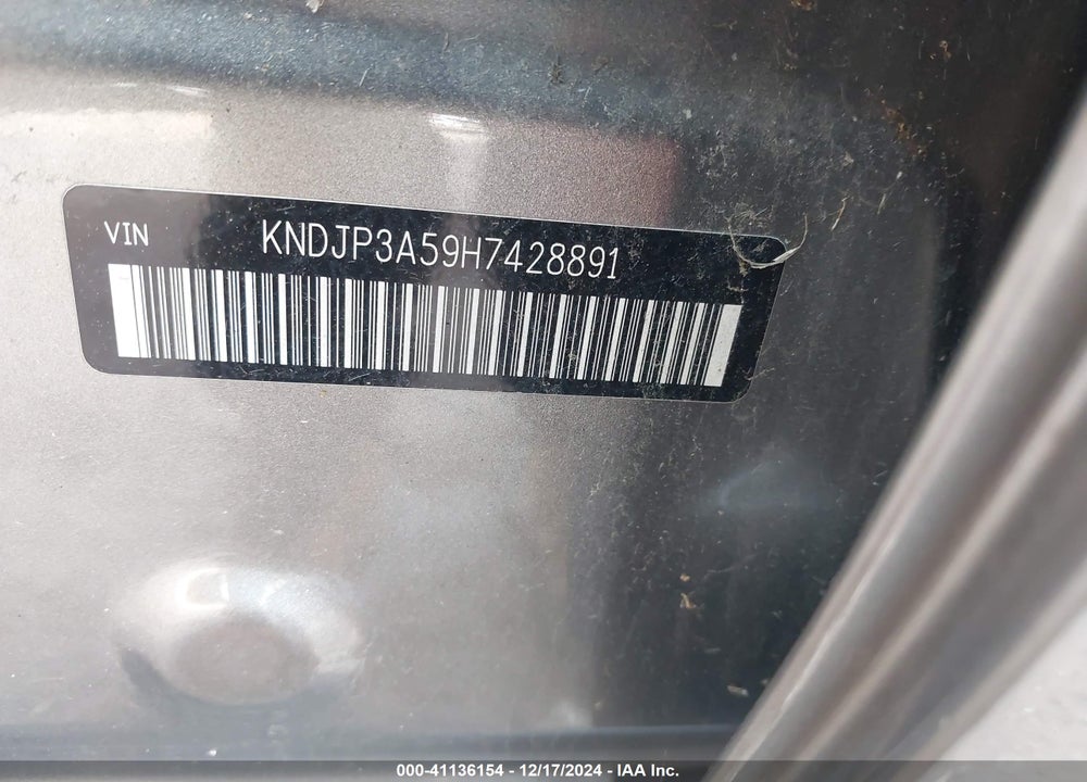 2017 KIA SOUL VIN: KNDJP3A59H7428891