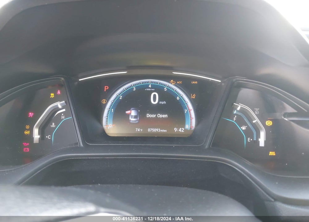 2019 HONDA CIVIC VIN: 2HGFC2F67KH524898