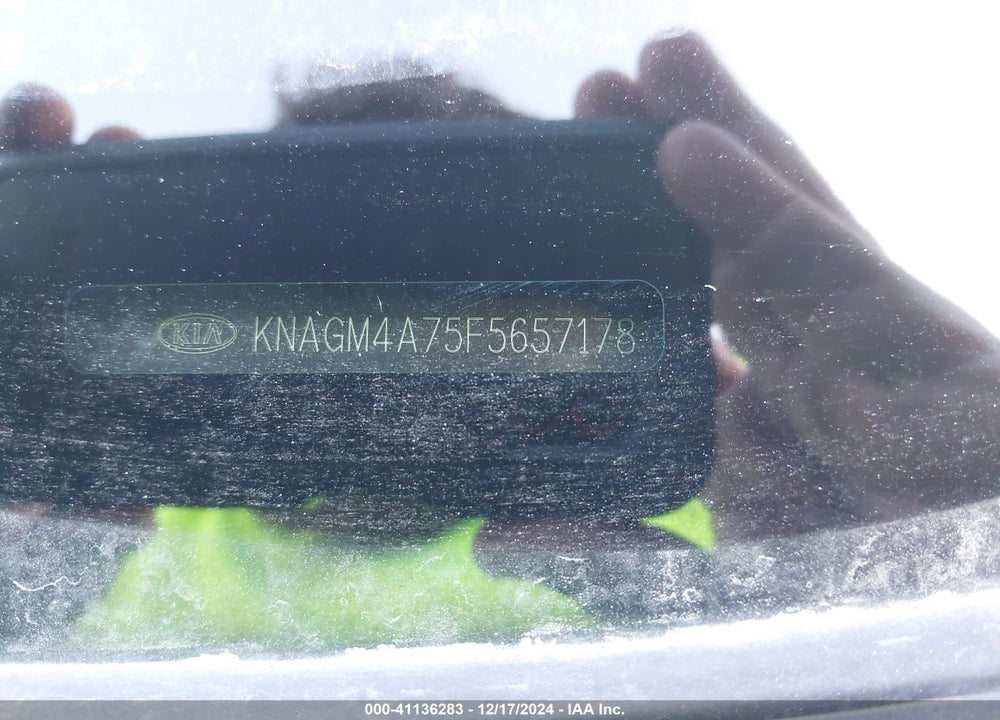 2015 KIA OPTIMA LX VIN: KNAGM4A75F5657178
