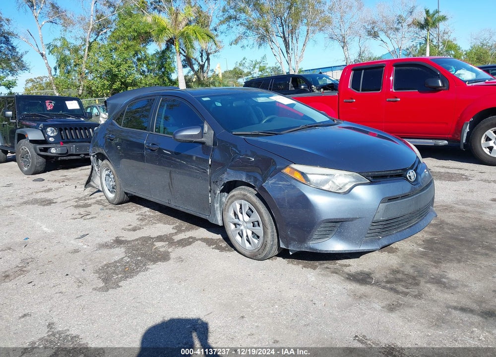 2016 TOYOTA COROLLA L VIN: 2T1BURHEXGC695833