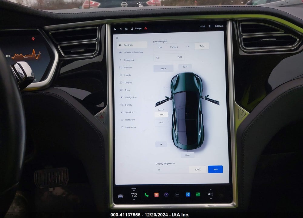 2014 TESLA MODEL S P85 VIN: 5YJSA1H14EFP34190