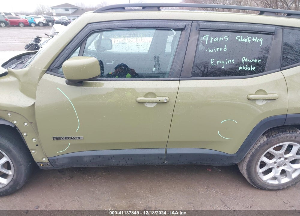 2015 JEEP RENEGADE LATITUDE VIN: ZACCJABT3FPB86935
