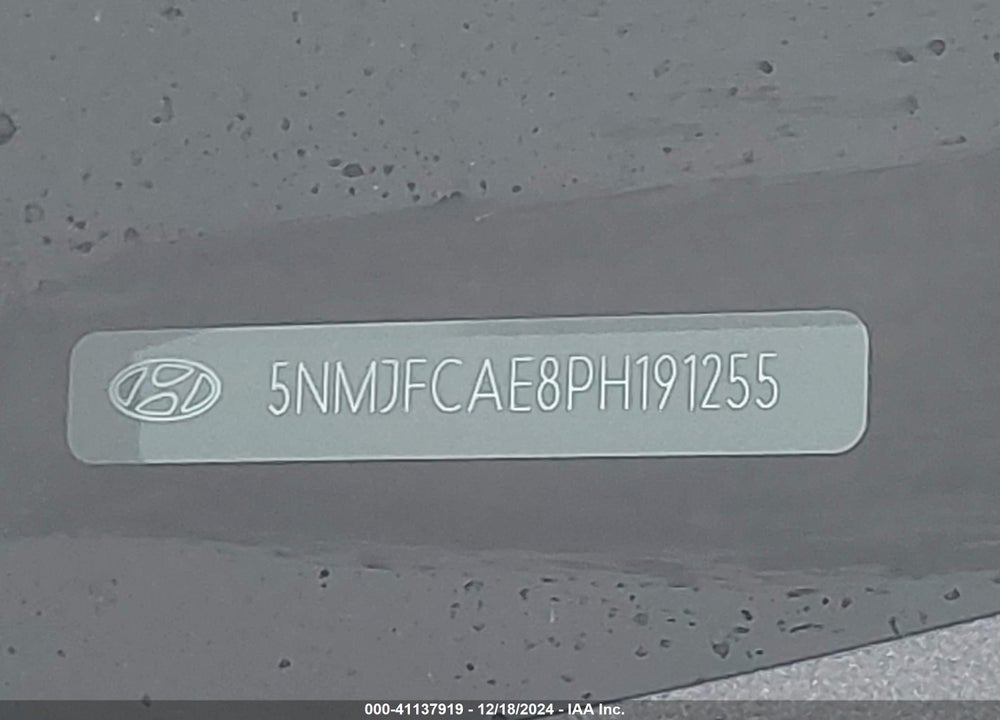 2023 HYUNDAI TUCSON SEL VIN: 5NMJFCAE8PH191255