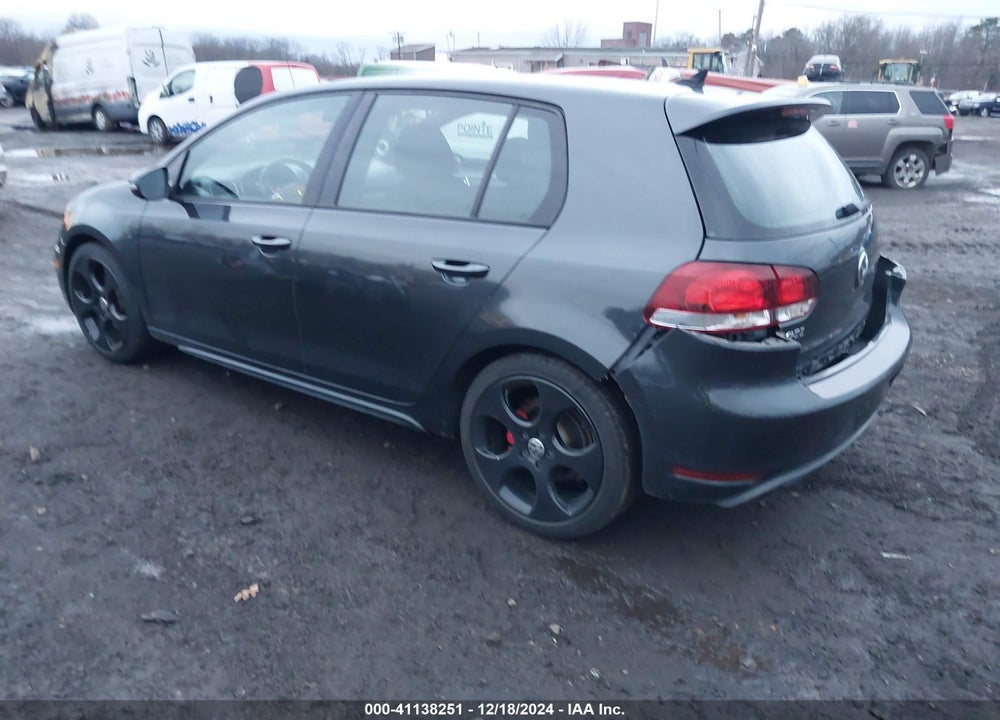 2012 VOLKSWAGEN GTI 4-DOOR VIN: WVWHV7AJ3CW265789