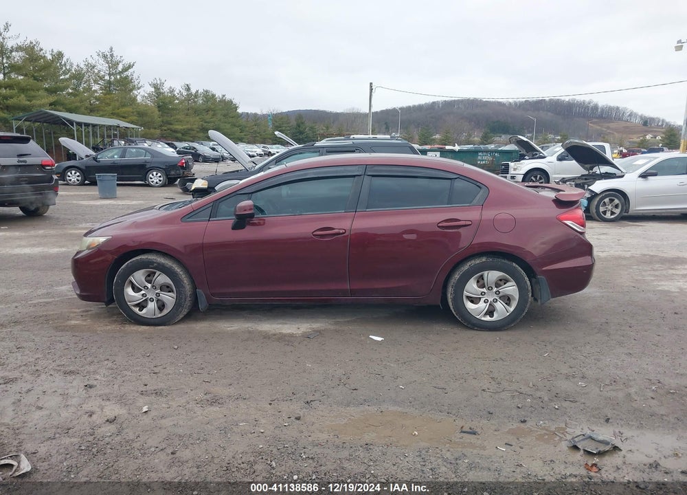 2013 HONDA CIVIC LX VIN: 19XFB2F55DE076829