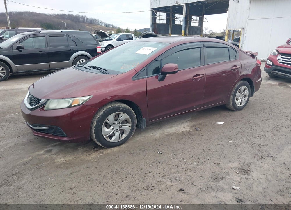 2013 HONDA CIVIC LX VIN: 19XFB2F55DE076829