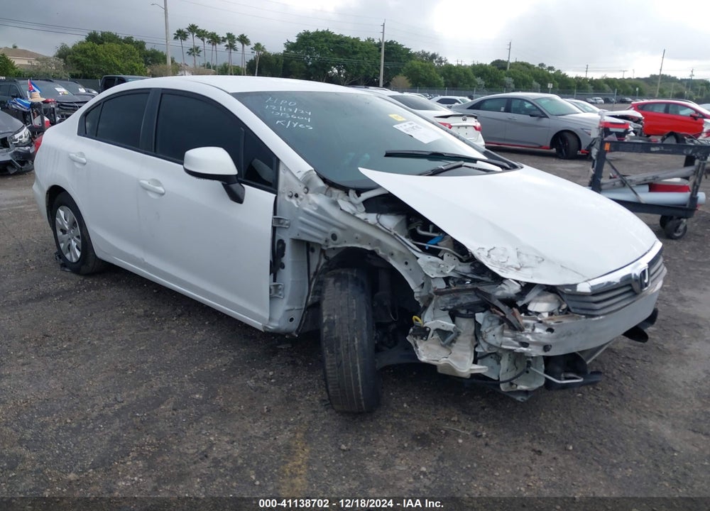 2012 HONDA CIVIC SDN LX VIN: 19XFB2F59CE013604