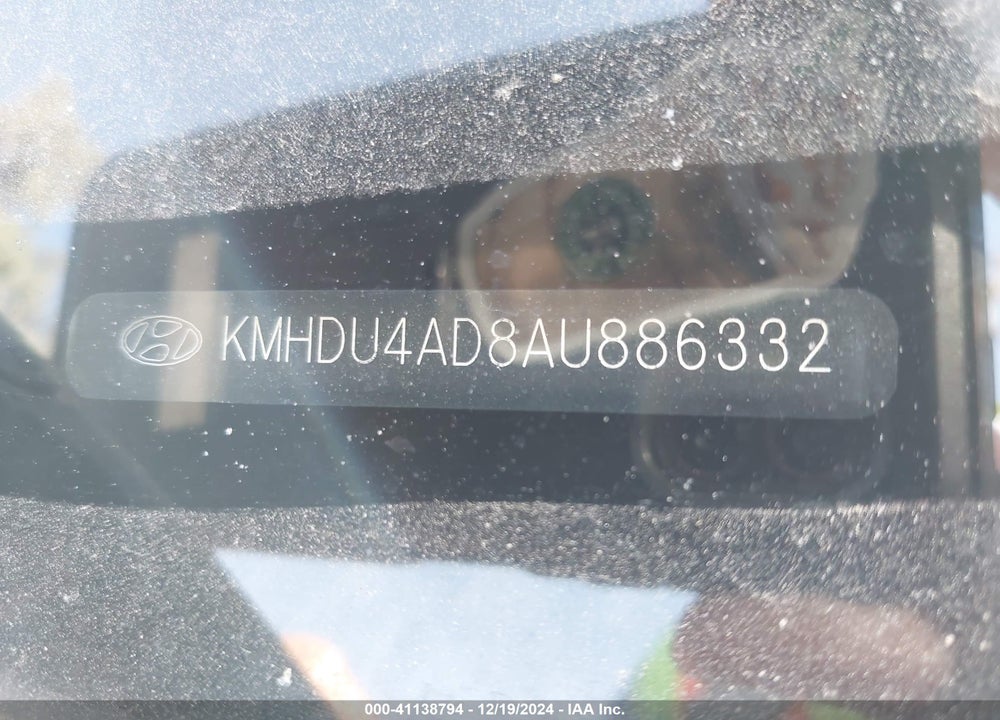 2010 HYUNDAI ELANTRA VIN: KMHDU4AD8AU886332