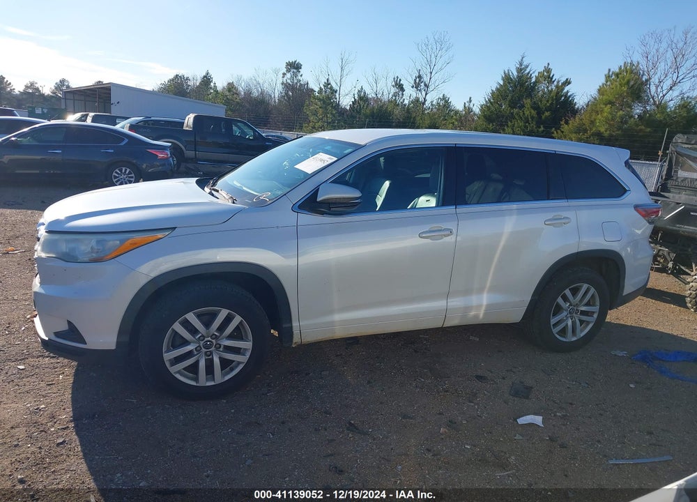 2016 TOYOTA HIGHLANDER LE VIN: 5TDZARFH4GS020796