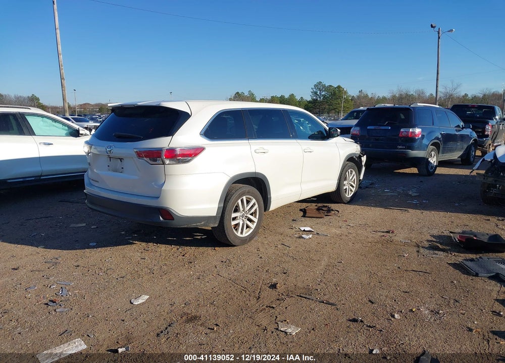 2016 TOYOTA HIGHLANDER LE VIN: 5TDZARFH4GS020796