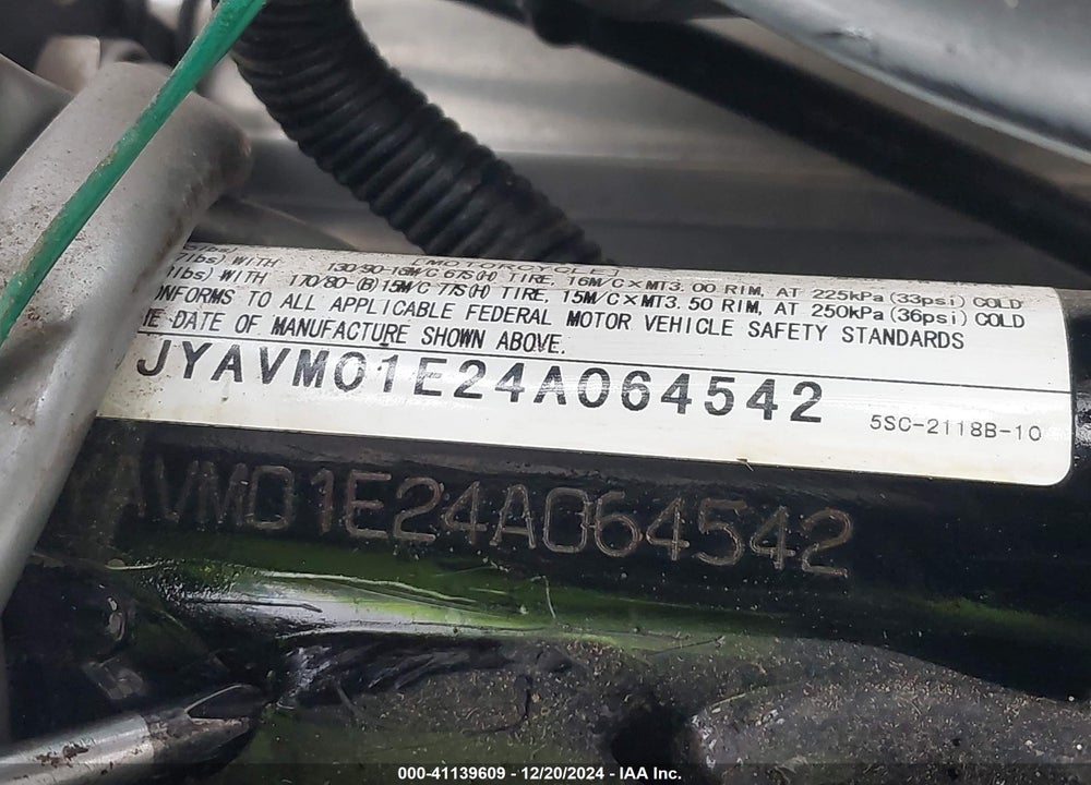2004 YAMAHA XVS65 A VIN: JYAVM01E24A064542